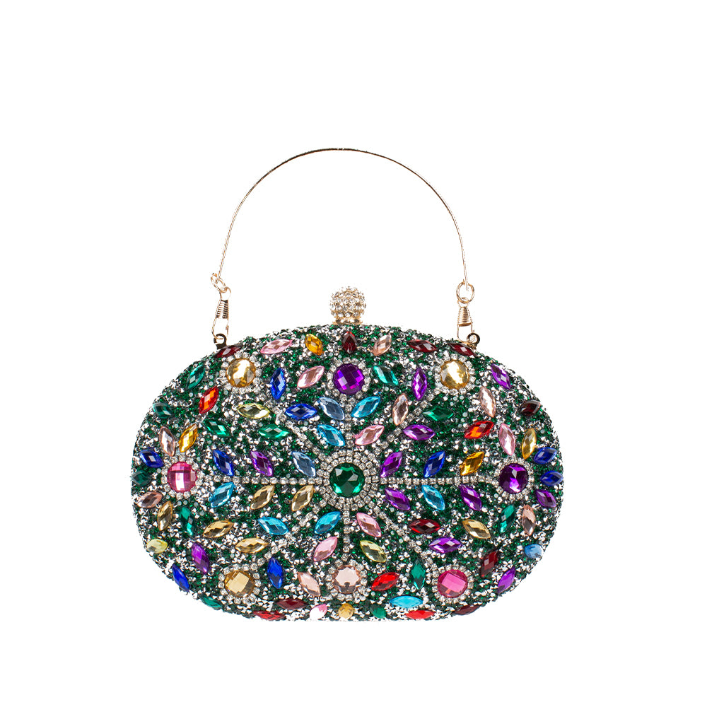 Multi Colored Acrylic Stone Handbag