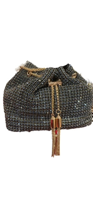 Rhinestone Drawstring Small Bag