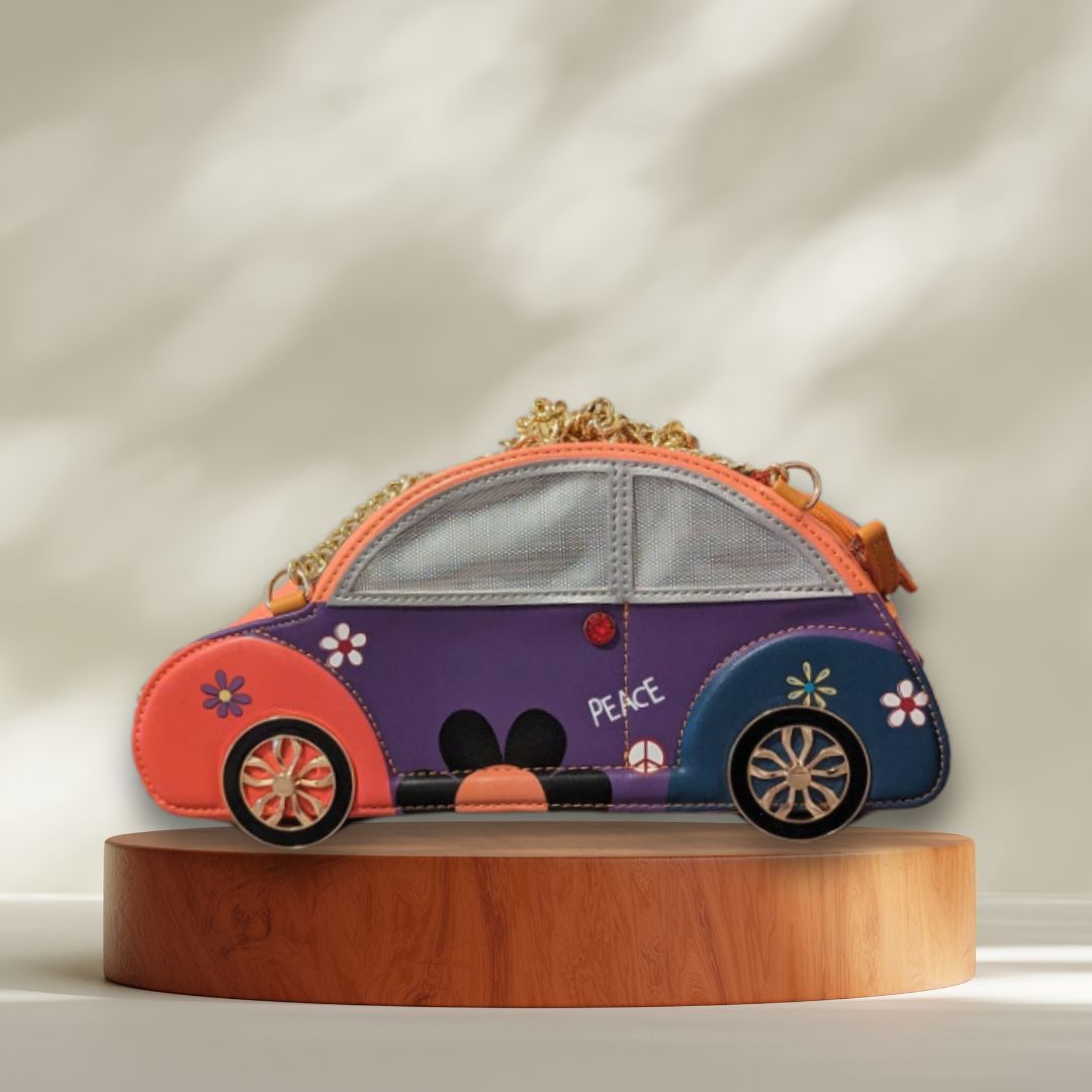 Retro Car Shaped Crossbody Bag