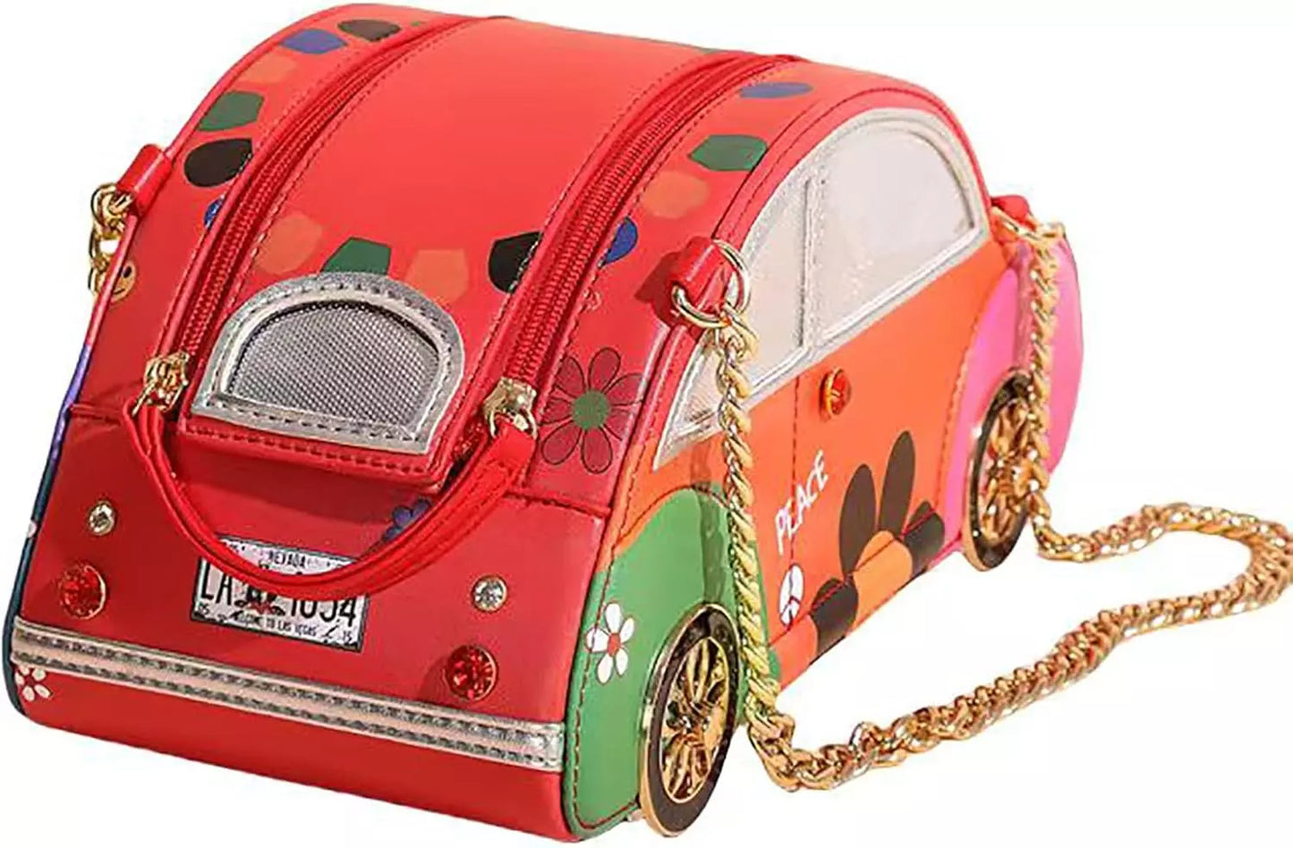 Retro Car Shaped Crossbody Bag