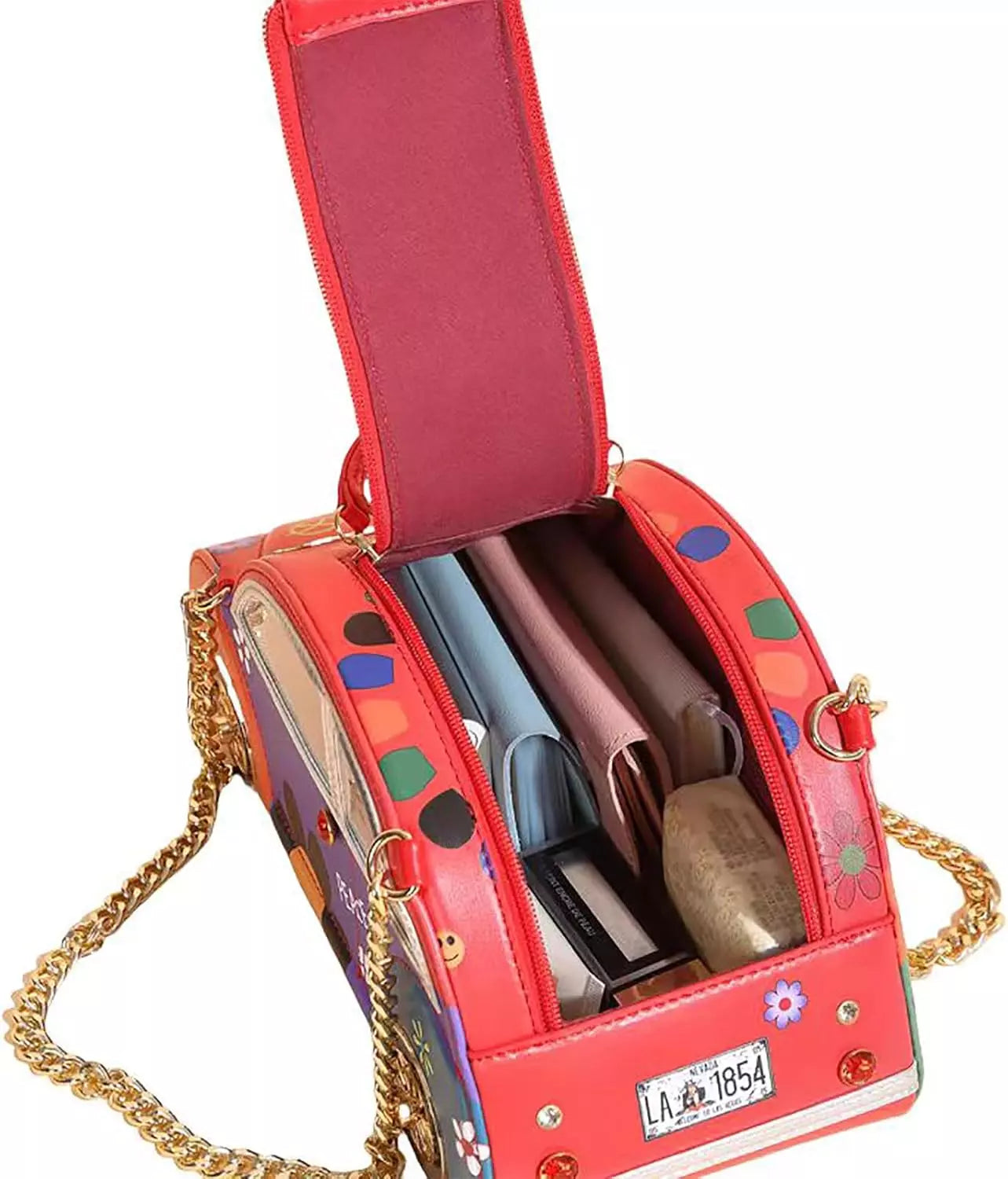 Retro Car Shaped Crossbody Bag