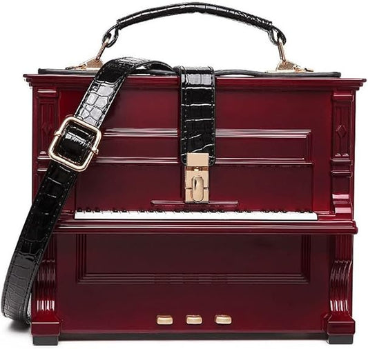 Upright Piano-Inspired Top Handle Purse