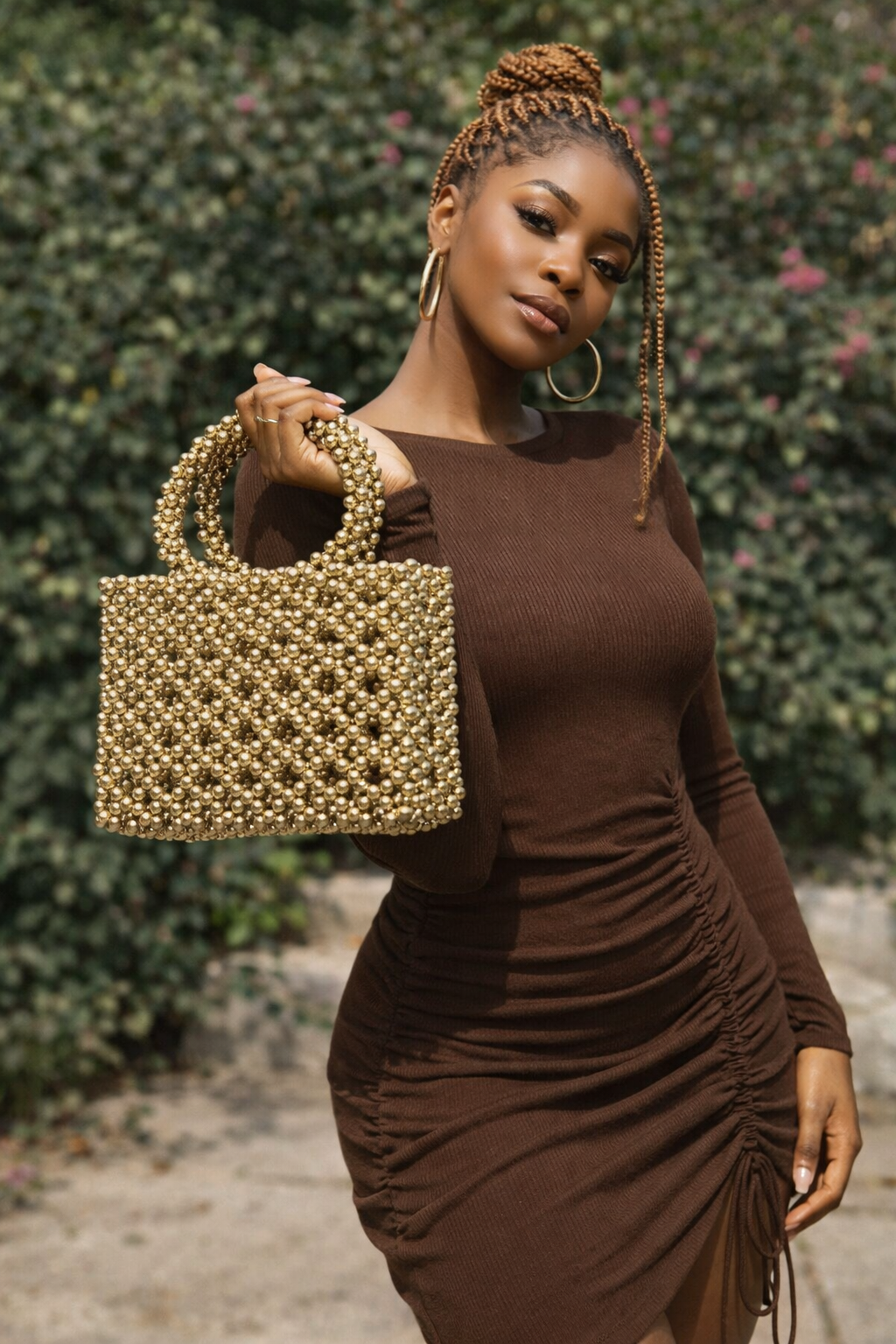 The Aurelia Gold Beaded Bag