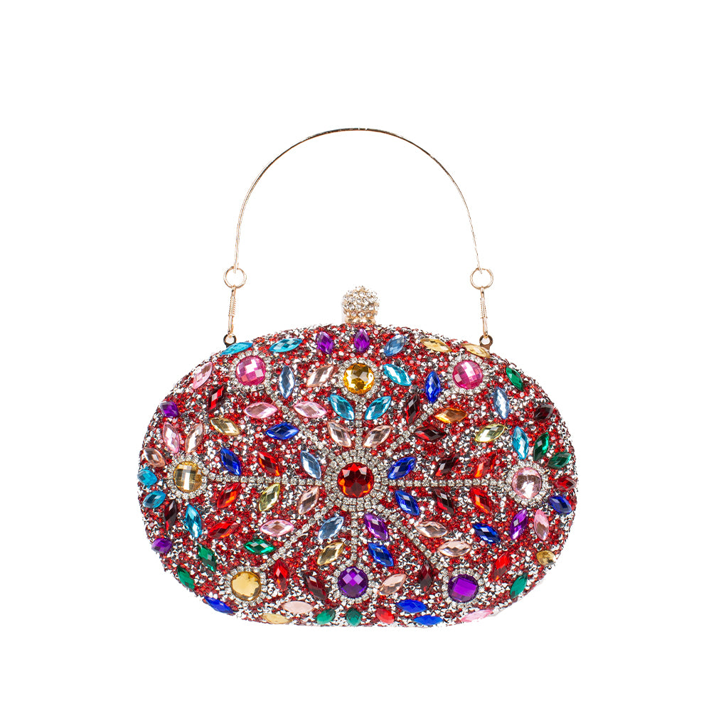 Multi Colored Acrylic Stone Handbag