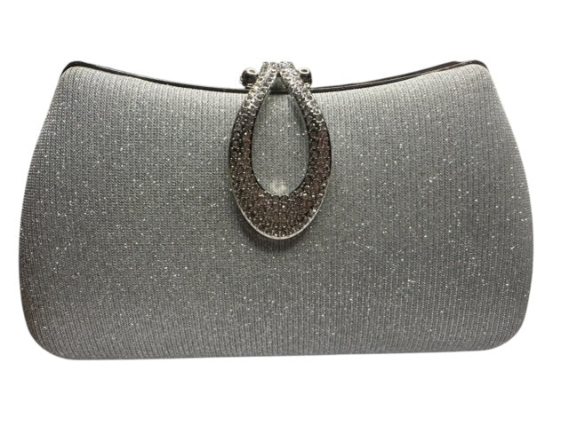 Glitter Fabric Clutch with Handle
