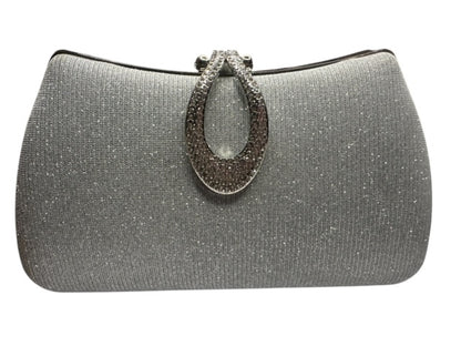 Glitter Fabric Clutch with Handle