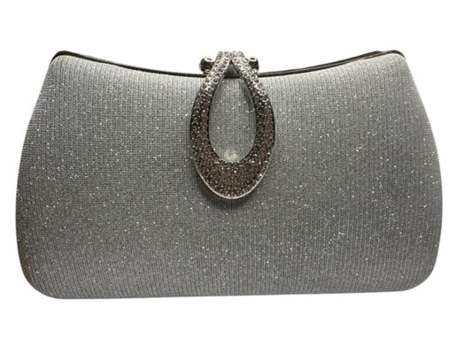 Glitter Fabric Clutch with Handle