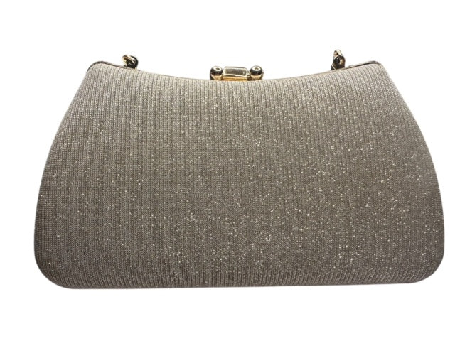 Glitter Fabric Clutch with Handle