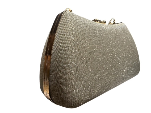 Glitter Fabric Clutch with Handle