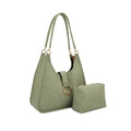 UW-30751A-SG Chic Shoulder Hobo Bag with Pouch Set