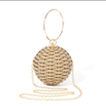 Woven Nest Egg Rhinetsone Bag