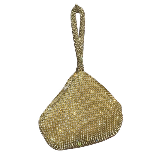 Soft Rhinestone Bling Wrist Clutch Purse