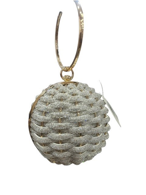 Woven Nest Egg Rhinetsone Bag